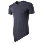 Asymmetric Hem Short-sleeve T-shirt