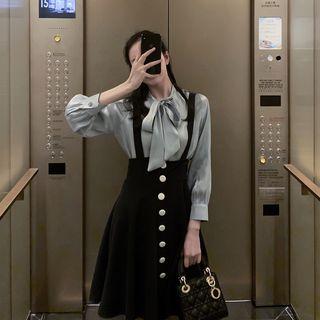 Set: Shirt + A-line Suspender Dress