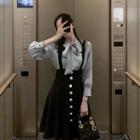 Set: Shirt + A-line Suspender Dress