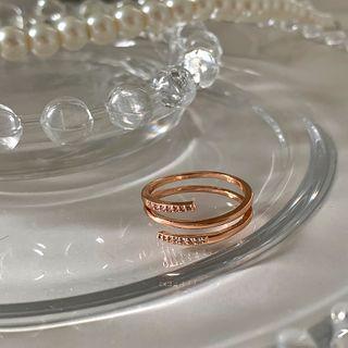Cz Layered Ring 1 Pc - 3 Layer Ring - One Size