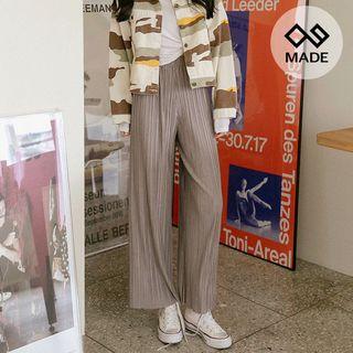 Plus Size Accordion-pleated Pants