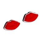 Red Hot Lips Stud Silver Earrings