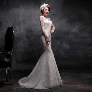 Long-sleeve Mermaid Wedding Dress