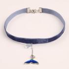 Glaze Whale Tail Pendant Choker 1# - As Shown In Figure - One Size