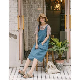 Layered-front Jumper Dress