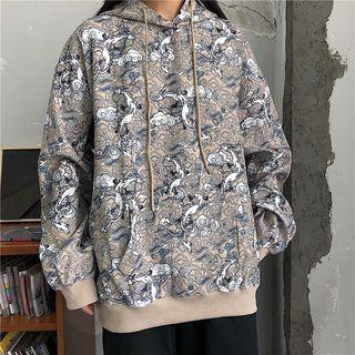 Sea Wave-pattern Hoodie