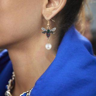Rhinestone Beer Drop Earring 1 Pair - Multicolor - One Size