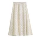 Reversible Lace Corduroy Midi A-line Skirt