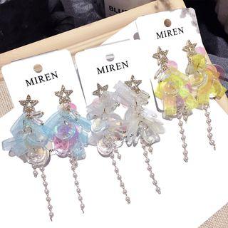 Rhinestone Lace Fringed Earring
