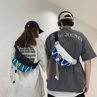 Drawstring Applique Sling Bag