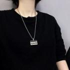 Stainless Steel Retro Radio Pendant Necklace Silver - One Size
