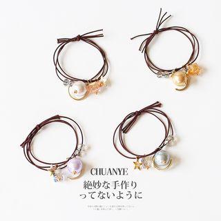 Faux Pearl & Star Hair Tie