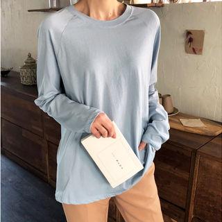 Raglan-shoulder Long-sleeve T-shirt