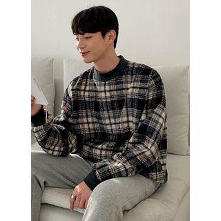 Plaid Boxy Sweatshirt