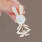 Rabbit Hair Clip Ly2660 - White - One Size