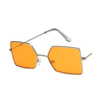Retro Geometric Metal Frame Sunglasses