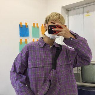 Set: Plaid Shirt + Fanny Pack