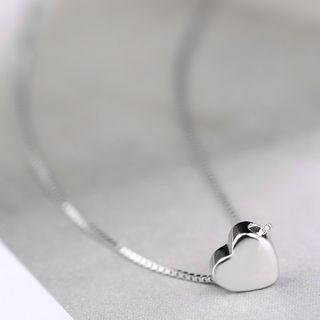 925 Sterling Silver Heart Pendant Necklace S925 Silver - One Size