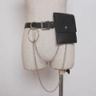 Faux Leather Chained Belt Bag