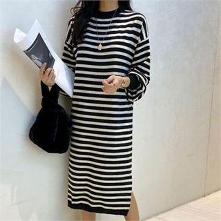Drop-shoulder Stripe Dress