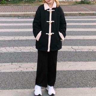 Fleece Duffle Coat Black - One Size