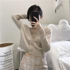 Plain Crop Cardigan