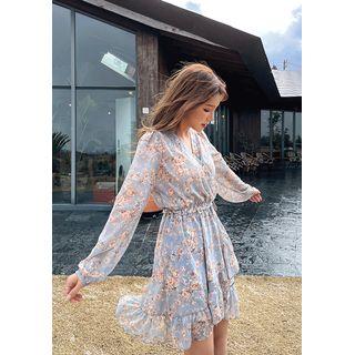 Blossom Chiffon Wrap Dress
