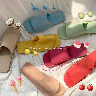 Plain Matte Slide Sandals