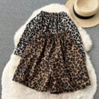 Medium Waist Leopard Print Wide-leg Shorts