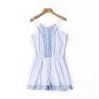 Spaghetti Strap Print Playsuit