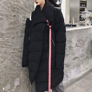 Front-tie Padded Coat Black - One Size