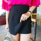 Flap-front Mini Skirt