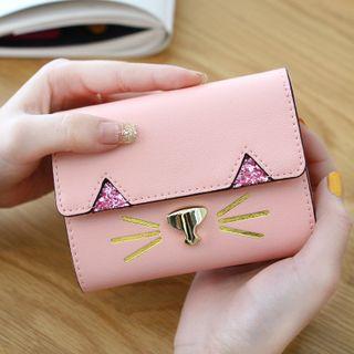 Cat Faux Leather Wallet