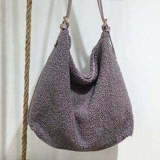 Plain Fleece Shoulder Bag