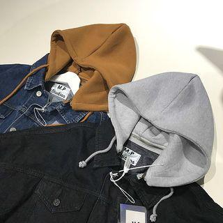 Hooded Loose-fit Denim Jacket