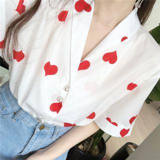 Heart Printed Blouse