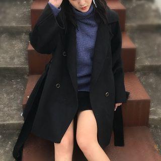 Double Breasted Coat / Mini Skirt