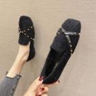 Furry Studded Loafers