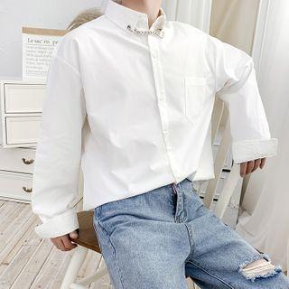 Plain Shirt With Collar Chain