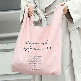 Lettering Foldable Shopper Bag