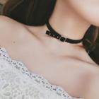 Buckled Faux-suede Choker