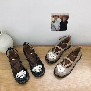 Applique Platform Mary Janes