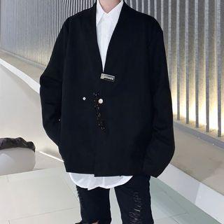 Long-sleeve Suede Blazer