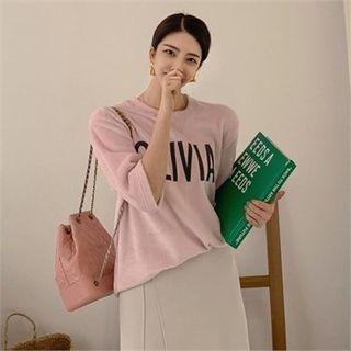 Olivia Elbow-sleeve Fuzzy T-shirt