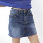 H-line Denim Miniskirt