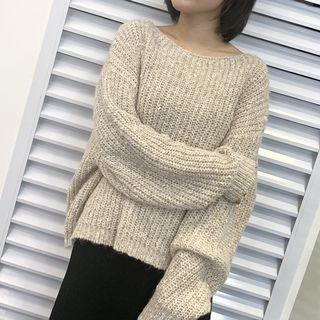 Plain Sweater Oatmeal - One Size