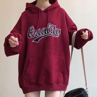 Hooded Oversize Lettering Sweatshirt