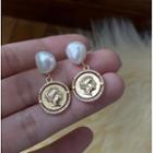 Coin Drop Earring 1 Pair - 14kgold - Earring - Gold - One Size