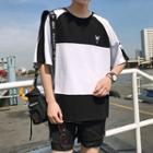 Colour Block Print Short-sleeve T-shirt