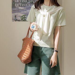 Basic Pastel Round-neck T-shirt